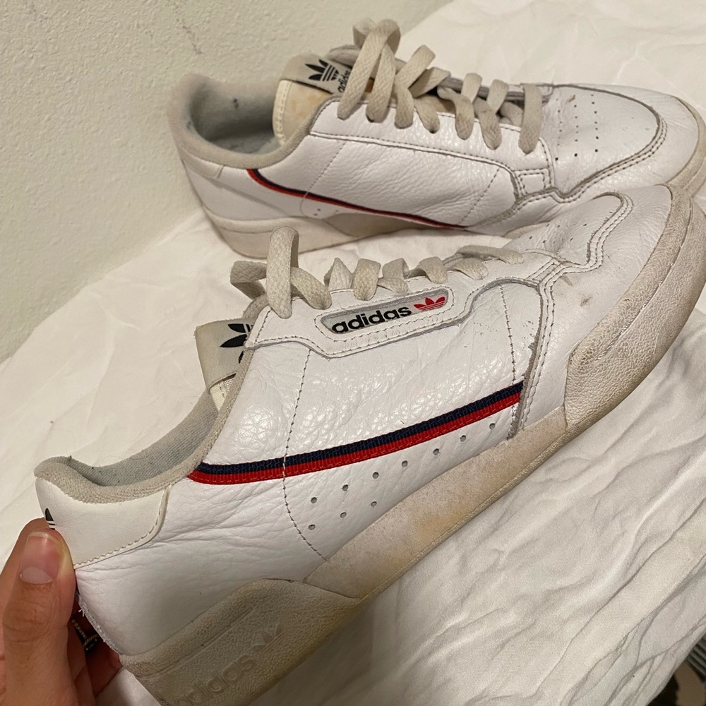 adidas Originals Continental 80 Trainers Men White Low Top Trainers Size 6.5